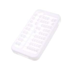  White Abacus Pattern Silicone Silica Shell Case Cover Skin 
