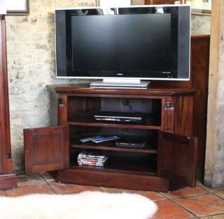 La Roque mahogany furniture corner TV DVD cabinet stand  