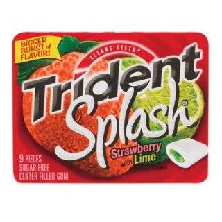 Trident Splash Orange Swirl, 9 Piece Packages (Pack of 10)  