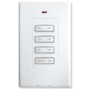   X10 Slimline RF Wall Switch 3 Channel plus Dimmer, White Electronics