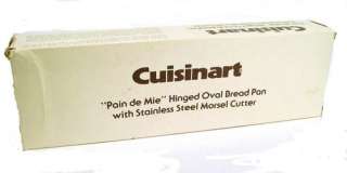 Cuisinart Hinged Oval Bread Pan With Stainless Steel Morsel Cutter New 