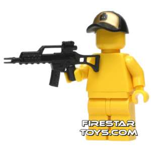   LEGO Minifigure Gun   G36C Assault Rifle   Black