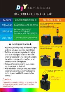 Kit di ricarica Canon compatibile con i seguenti modelli di stampante
