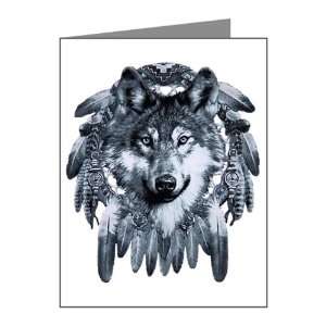  Note Cards (20 Pack) Wolf Dreamcatcher 
