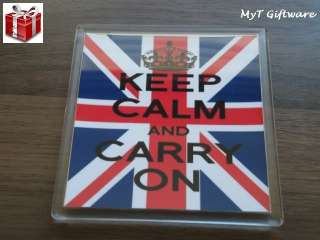 Keep Calm and Carry on Union Jack Wallpaper Coaster 100x100mm  