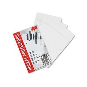  ESSELTE PENDAFLEX Pocket Protectors, Grained White Vinyl 