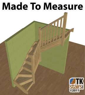 Oak Staircase  6 kite Winder Stair, Posts & Balustrade  