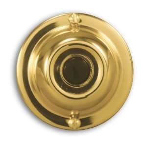 Heath Zenith VJRP A Wired Push Button, Polished Brass Finish with 