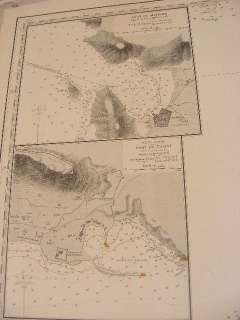 Carte marine 1855 Grèce Est de Naxos Scala Nova   47  