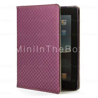 US$ 17.99   Simple Diamond shape Leather Case Stand iPad 2 (Purple 