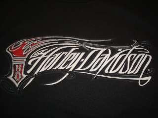 Harley Davidson HD Mens Shirt XL XLarge Black Motorcycle Logo Design 