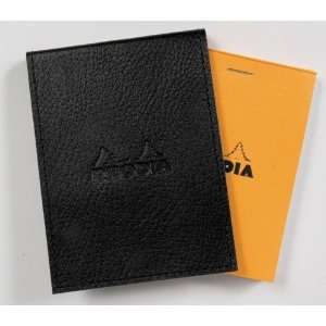  Rhodia Pad Holder with Graph Pad. Black Leatherette Cover 