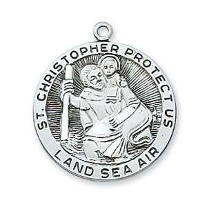  St. Saint Sterling Silver St Saint Medal St. Saint Christopher 