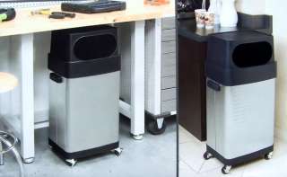   Seville Stainless Steel Rolling Big Commercial Trash Bin Garbage Can
