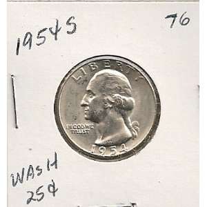  1954 S Washington Quarter in 2x2 coin Holder #76 