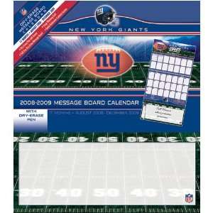   New York Giants NFL 17 Month Message Board Calendar