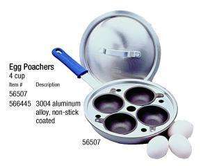 LINCOLN/VOLLRATH WEAR EVER 4 CUP EGG POACHER SET 56507  