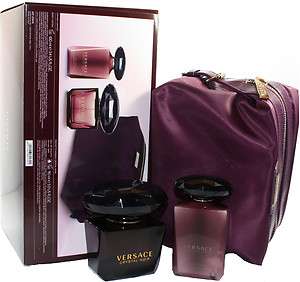   CRYSTAL NOIR BY VERSACE 3 PIECES GIFT SET FOR WOMEN NEW IN GIFT BOX