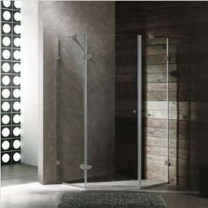 38 x 38 Frameless Neo Angle Shower Enclosure with Brushed Nickel 
