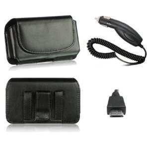  For HTC Merge Premium Leather Pouch Case + Premium CAR 