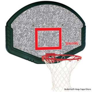 Fan shaped Eco Composite backboard measures 48 inches wide Made from 