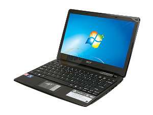 Acer Aspire One AO722 0473 Espresso Black AMD Dual Core Processor C 60 