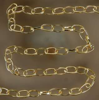 24inches 5x9mm Copper Gold Plated chain  