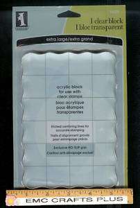 EXTRA LARGE ACRYLIC CLEAR STAMP BLOCK  