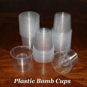 500 Plastic Power Bomber Shot Cups or Jager Bomb Glass  