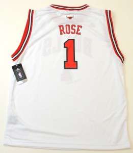 NBA Adidas Chicago Bulls Derrick Rose Youth 2012 Home White Rev 30 