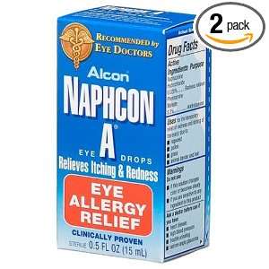 Alcon Naphcon A Allergy Relief Eye Drops, 0.5 Ounce Bottles (Pack of 2 
