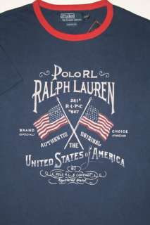   Ralph Lauren Custom Fit SIZE L & XL Mens Americana Tee TShirt  
