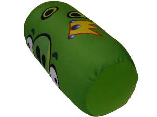 King Pig Angry Birds Soft Microbeads Cushion Green Cylinder Pillow 