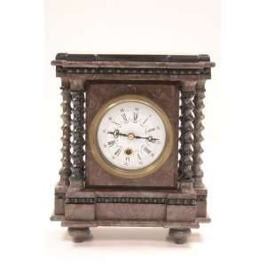   European Antique Style Marble & Bronze Mantel Clock: Home & Kitchen