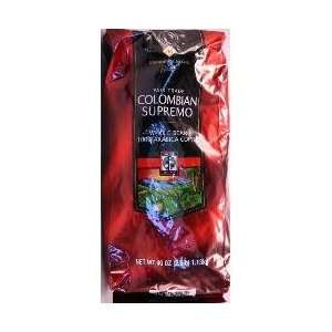   Fair Trade Colombian Supremo whole bean 100% Arabica coffee   40 oz