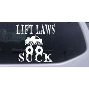 Lift Laws Suck Off Road Car Window Wall Laptop Decal Sticker    White 
