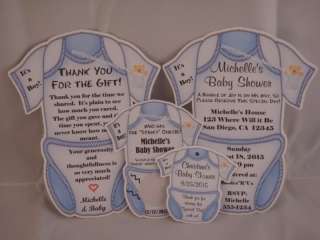 PERSONALIZED BABY SHOWER INVITATION/THANK YOU CARDS WOW  