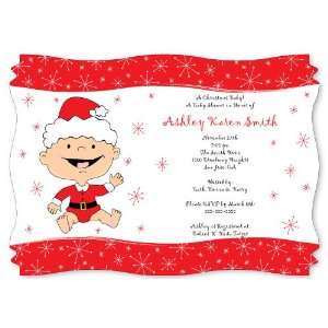  Baby Caucasian   Christmas Greeting Cards /Baby Shower Invitations 