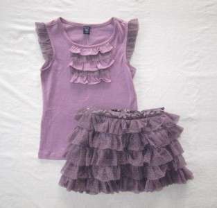 NWT Baby Gap Covent Garden Tulle Skirt Flutter Top 3 3T Outfit Shirt 