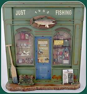 Fishing Tackle Store Bait Shop Decoration Rods Reels Tackle Shadow Box 