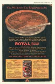 AD Royal Baking Powder pumpkin pie advertising  