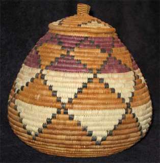 Lovely Shape Triangle Pattern African Zulu Beer Basket  