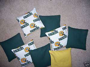 Packers NLF, Cornhole Bags, Baggo, Bean Toss, 8 Bags  
