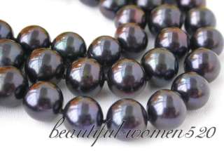 3row 11mm Tahitian black freshwater pearl bracelet mabe  