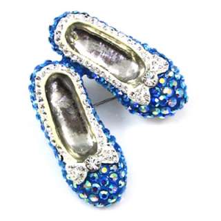BNIB Butler and Wilson Blue Dorothy Shoes Brooch 0755  