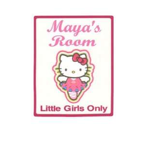  HELLO KITTY Little Girls Bedroom Door SIGN, Personalized 