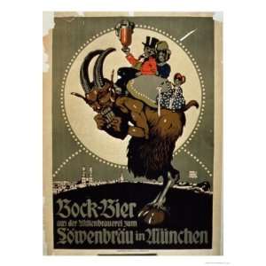  Advertisement For Bock Beer from Lowenbrau Brewery, Munich 