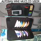 wine multi car auto black sun visor cd holder organizer