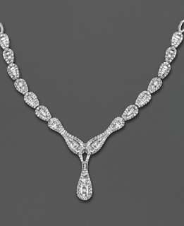 Diamond Necklace, 14k White Gold Diamond Teardrop (1 1/2 ct. t.w 