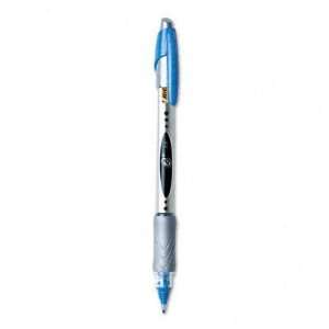 BE BIC Z4+ Bold Stick Pen, Translucent Barrel, Blue Ink, Porous Point 